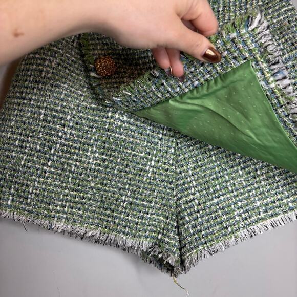 Self-Portrait Asymmetric Bouclé-Tweed Skort - Picture 8 of 11